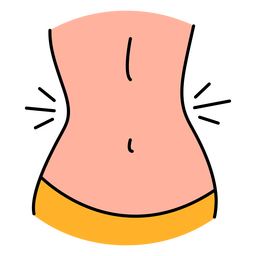 Vientre de partes del cuerpo Diseño PNG
