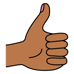 Pulgar arriba diseños de anatomía de la mano Diseño PNG