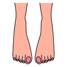 Feet painted nails PNG Design Transparent PNG