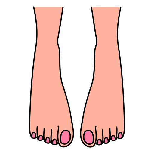 Feet painted nails PNG Design