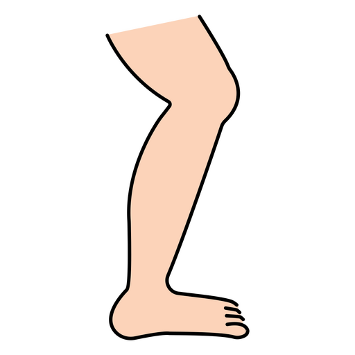 Uma perna com joelho dobrado