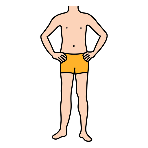 Traço de cor do corpo da criança Desenho PNG