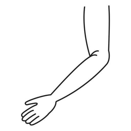 Curso de braço único Desenho PNG