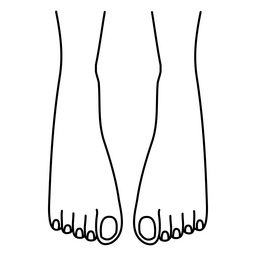 Körperteile der Füße Schlaganfall PNG-Design