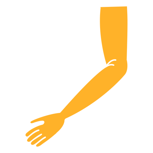 Diseño PNG Y SVG De Brazo Amarillo Para Camisetas