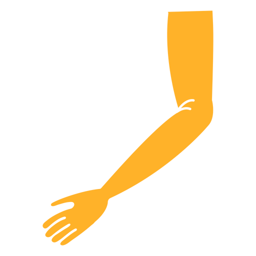 Yellow arm  PNG Design