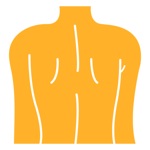 Elemento recortado en la espalda masculina
