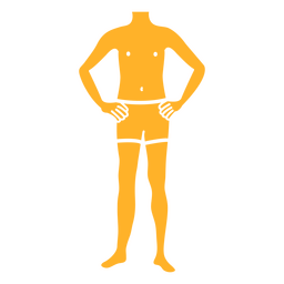 Ausgeschnittenes Element des männlichen Körpers PNG-Design