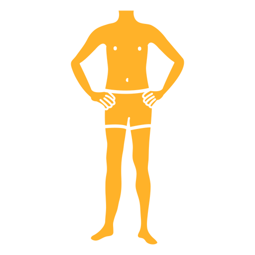 Male body cut out element PNG Design