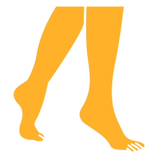 Legs and feet cut out element PNG Design