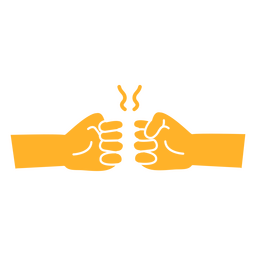 Elemento recortado de las manos del golpe de puño Diseño PNG