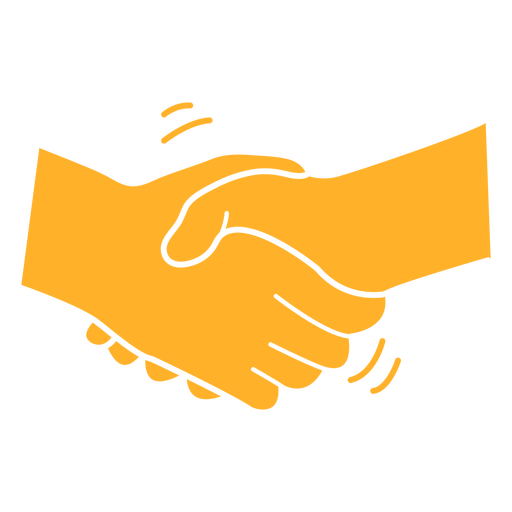 Hand shake cut out element PNG Design