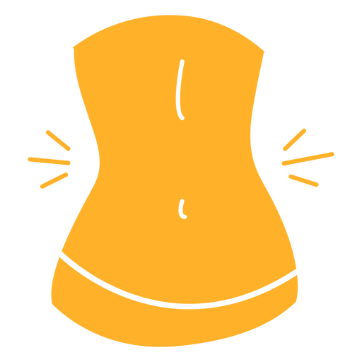 Back anatomy cut out element PNG Design