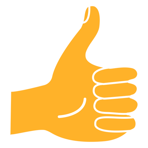Thumbs up cut out PNG Design