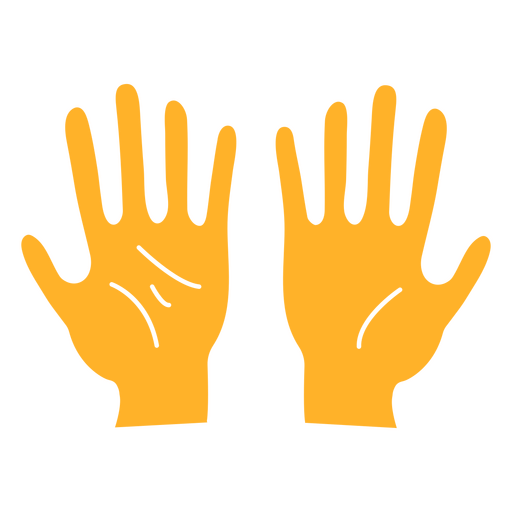 Hands palms cut out PNG Design