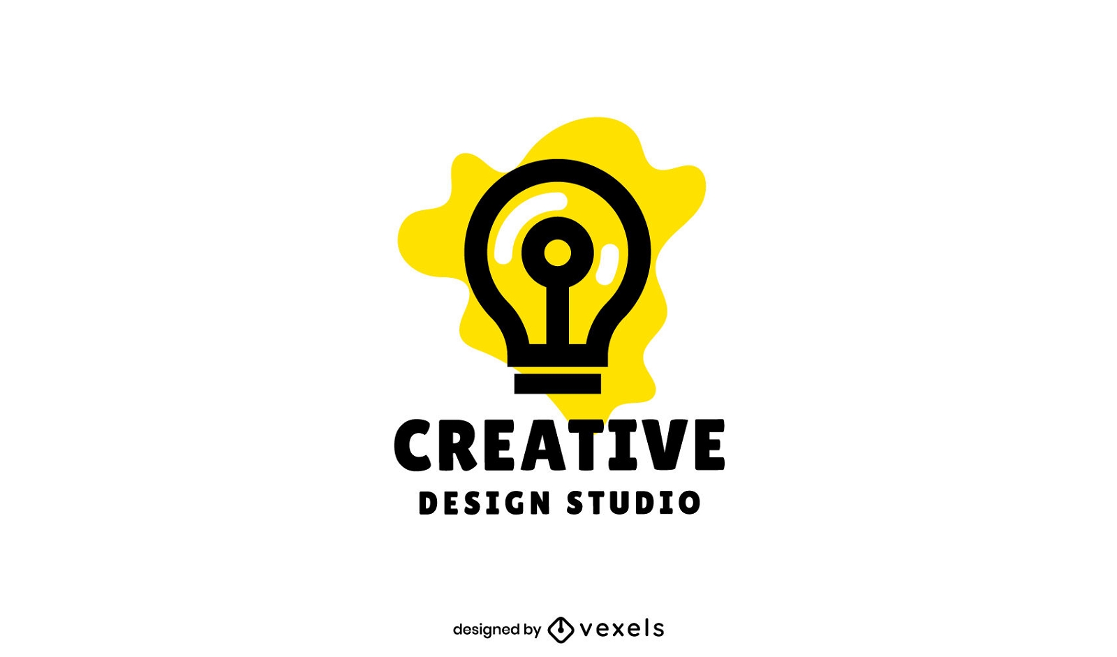 Business-Logo-Design mit Glühbirnenstrich
