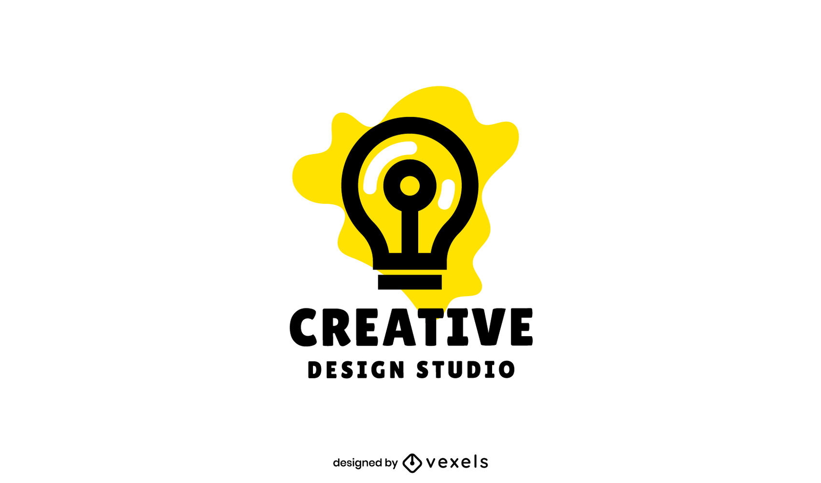 Lightbulb stroke business logo design