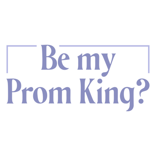 Prom King romantisches Nachrichtenabzeichen PNG-Design
