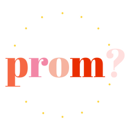 Simple prom proposal PNG Design Transparent PNG