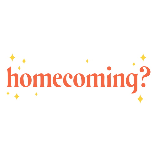 Simple homecoming proposal PNG Design