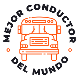 Best school bus driver Spanish car badge PNG Design