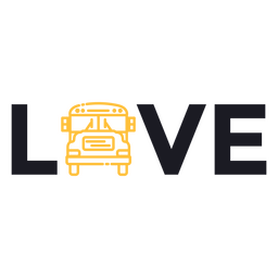 Insignia del coche del amor del conductor del autobús escolar Diseño PNG