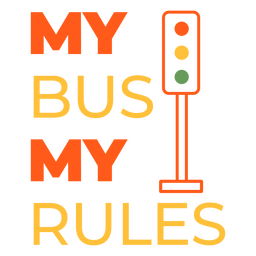Schulbusfahrer regelt Ampelabzeichen PNG-Design Transparent PNG