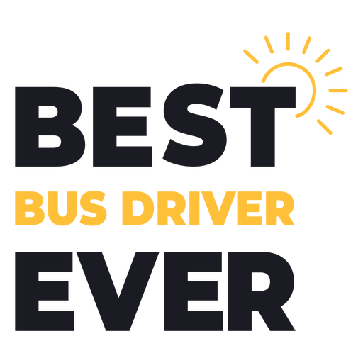 Insignia del mejor conductor de autobús escolar Diseño PNG