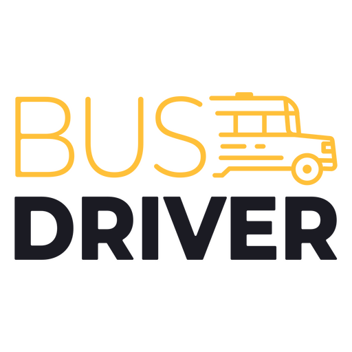 Insignia del coche del conductor del autobús escolar Diseño PNG