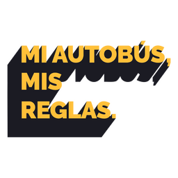 Zitat der spanischen Regeln des Schulbusfahrers PNG-Design