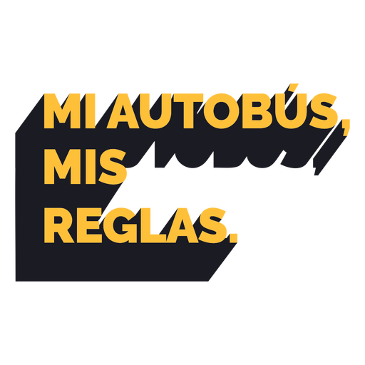 Cita de reglas españolas del conductor del autobús escolar Diseño PNG