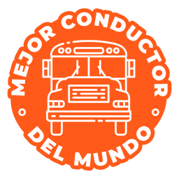 Best school bus driver Spanish badge PNG Design
