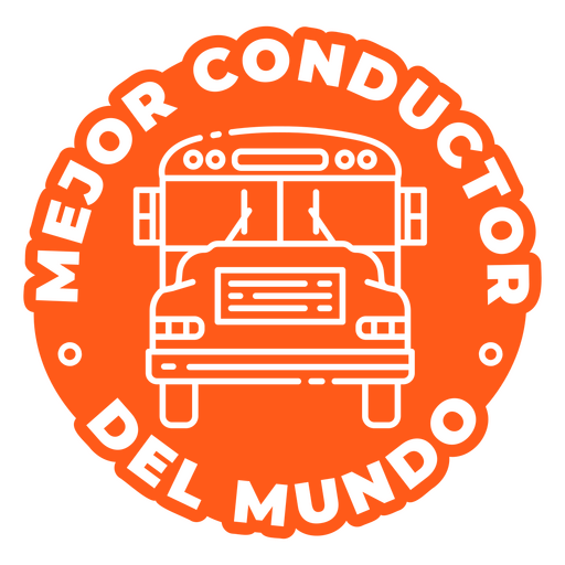 Distintivo espanhol de melhor motorista de ônibus escolar Desenho PNG