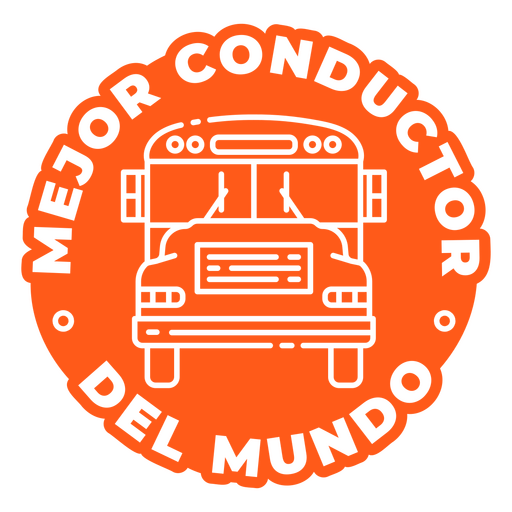 Insignia española de mejor conductor de autobús escolar Diseño PNG