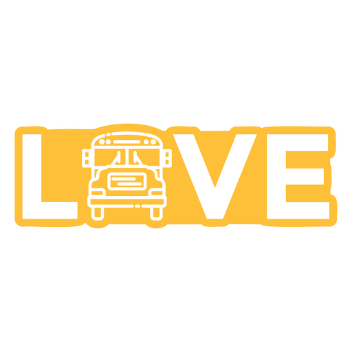 Schulbusfahrer-Liebesabzeichen PNG-Design