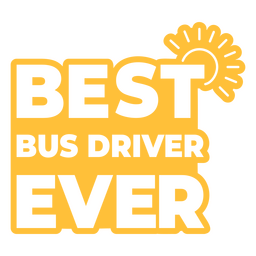 Mejor insignia de conductor de autobús escolar Diseño PNG