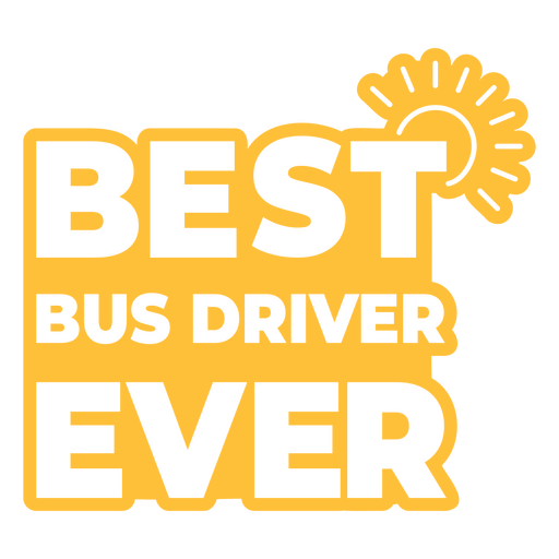 Mejor insignia de conductor de autobús escolar Diseño PNG