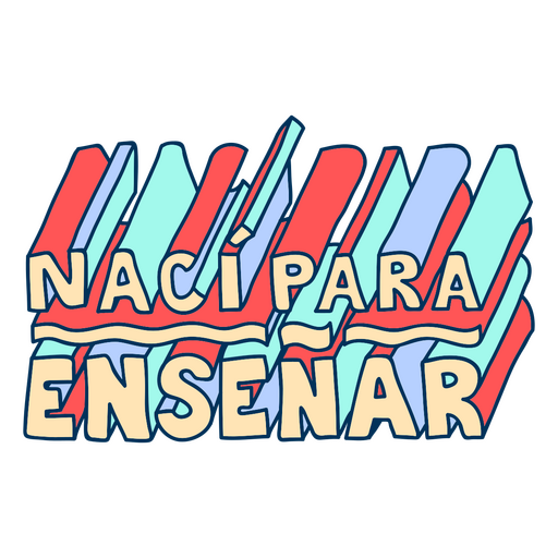 Nacido para enseñar garabato cita en español Diseño PNG