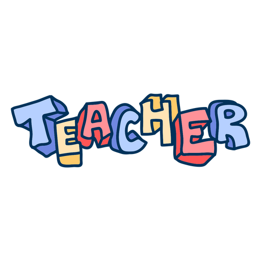 Lehrer-Doodle-Zitat PNG-Design
