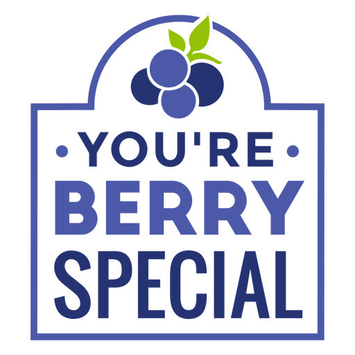 Blueberry fruit pun badge