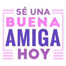 Friendship spanish badge PNG Design