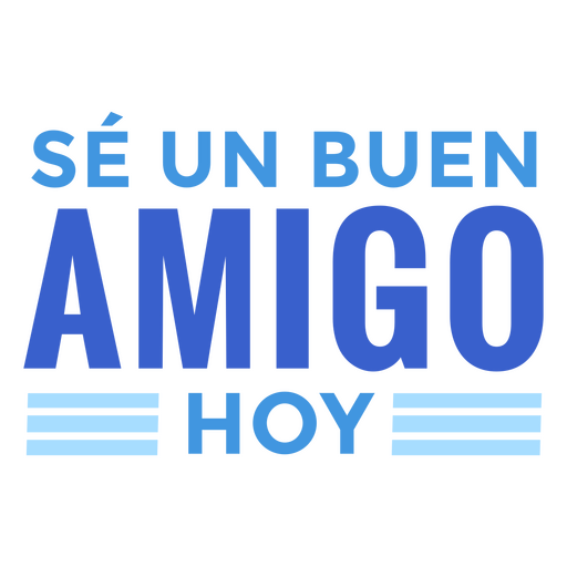 Insignia de cita española de amistad Diseño PNG