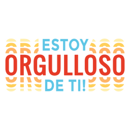 Insignia española de cita orgullosa Diseño PNG