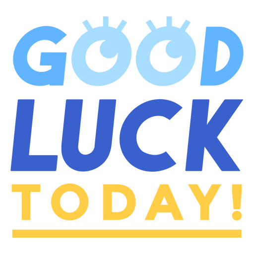 Good luck quote badge PNG Design
