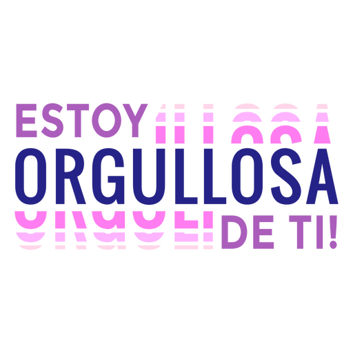 Stolz auf Sie, spanisches Abzeichen zu zitieren PNG-Design