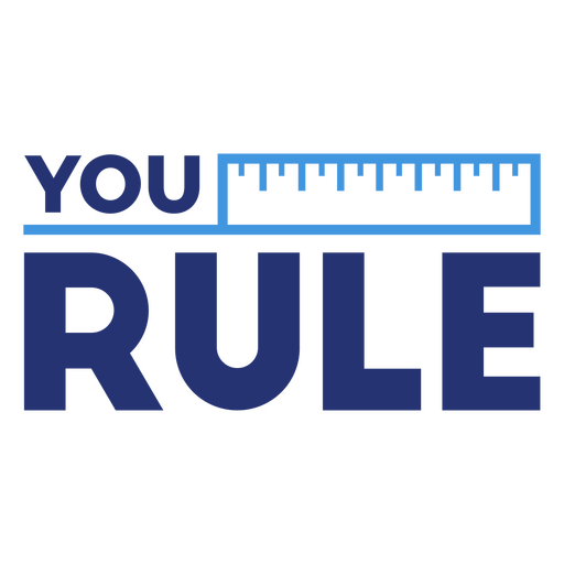 Ruler pun motivational badge PNG Design