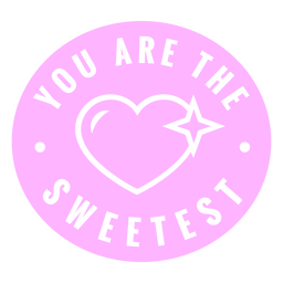 Eres la insignia de corazón más dulce Diseño PNG