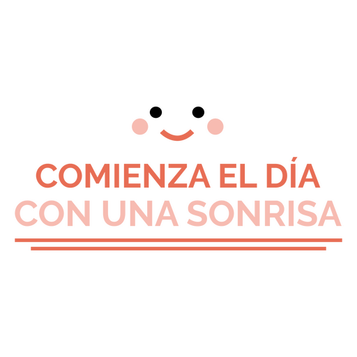 Smile Spanish inspirational badge PNG Design