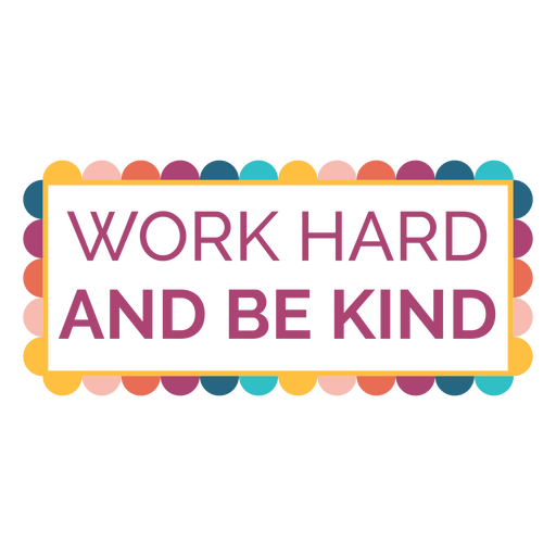 Work hard motivational quote PNG Design