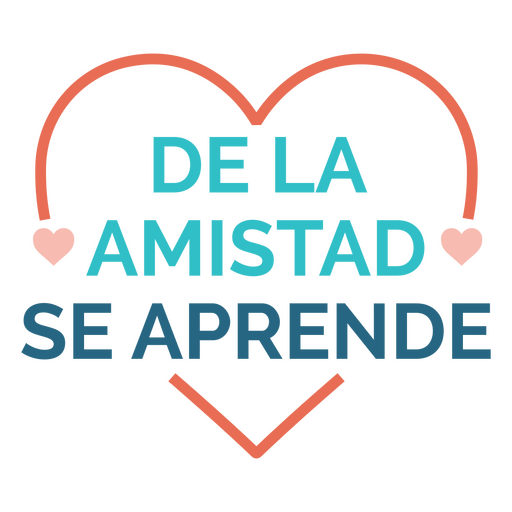 Frase motivacional de amistad en espa?ol Diseño PNG